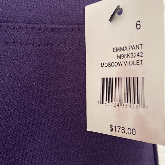New violet slip on pants w/mock pockets -smoke free home - Picture 2 of 4